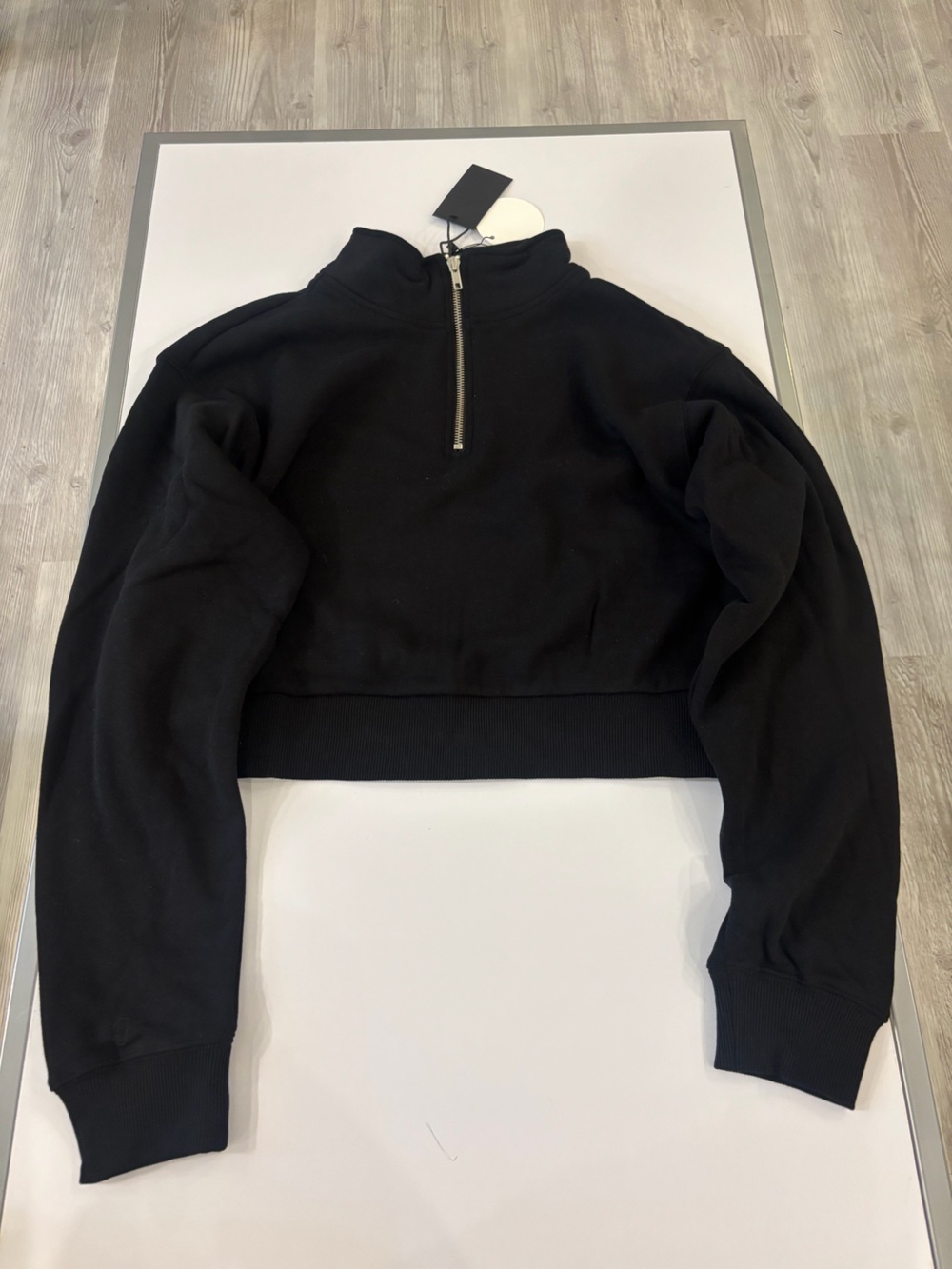 Katie J NYC Black Half-Zip Pullover Sweatshirt
